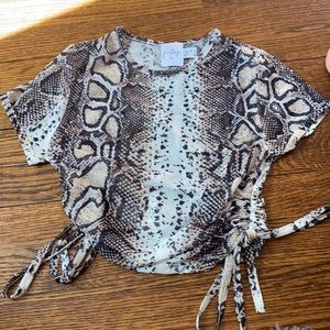 Sheer animal print top